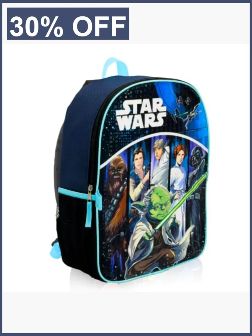 16in Star Wars Backpack with Lunch Box Set for Kids School Bundle